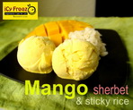 Mango sherbet & sticky rice